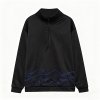 Oversized Half-Zip Hoodie - Drop Shoulder Polyester Sweatshirt