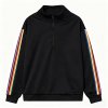 Unisex Polyester Sweatshirt - Oversized Drop Shoulder Half-Zip Hoodie